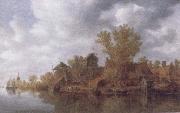 Jan van  Goyen River Landscape oil painting picture wholesale